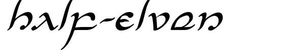 Half-Elven font preview