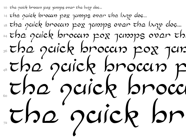 Half-Elven font waterfall