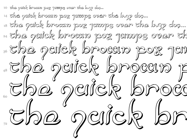 Half-Elven font waterfall
