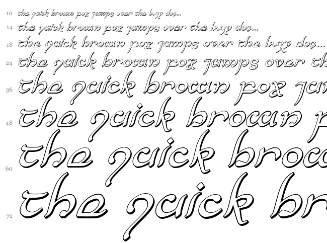 Half-Elven font waterfall
