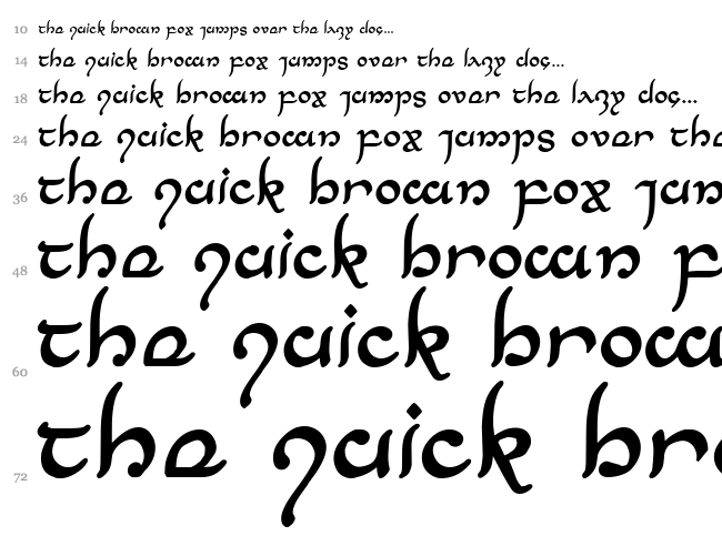 Half-Elven font waterfall