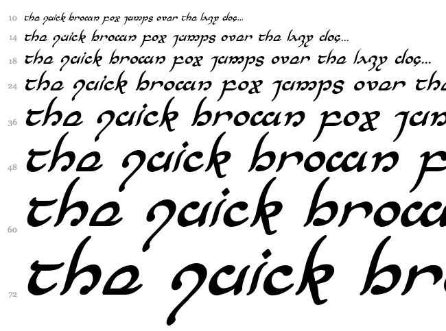 Half-Elven font waterfall