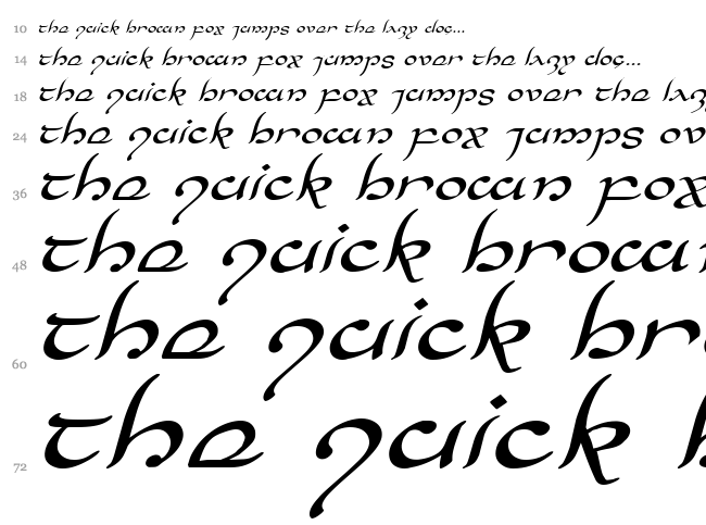 Half-Elven font waterfall