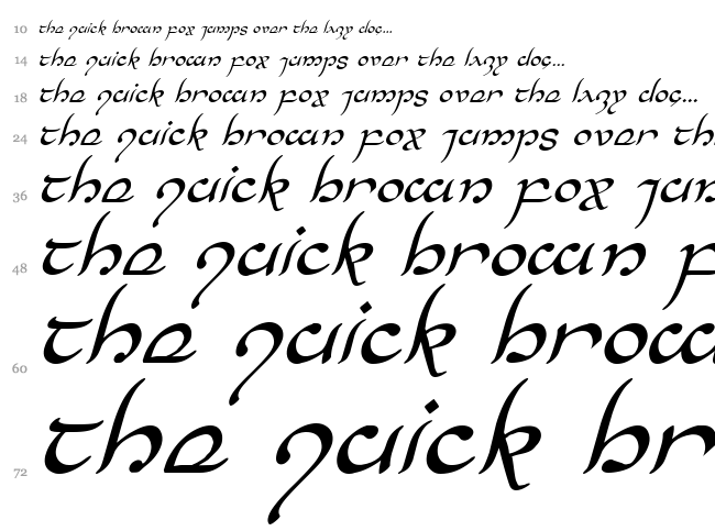Half-Elven font waterfall
