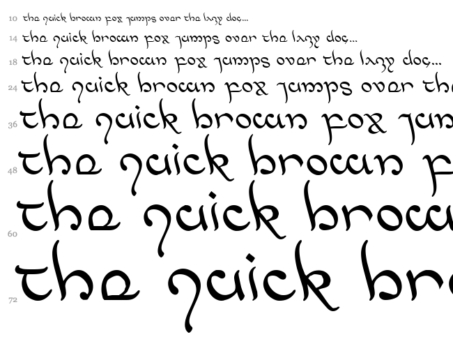 Half-Elven font waterfall