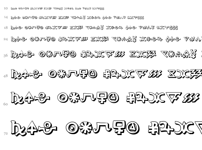 Hermetic Spellbook font waterfall