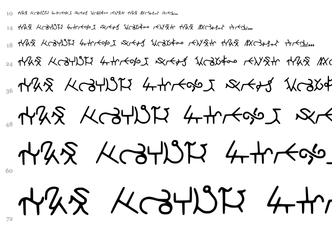 Highschool Runes font waterfall