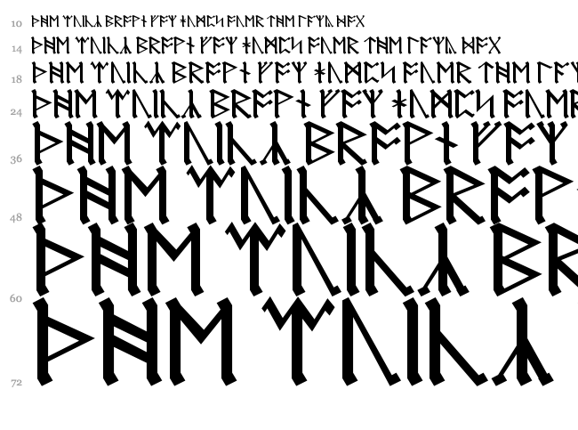 Germanic + Dwarf + AngloSaxon font waterfall