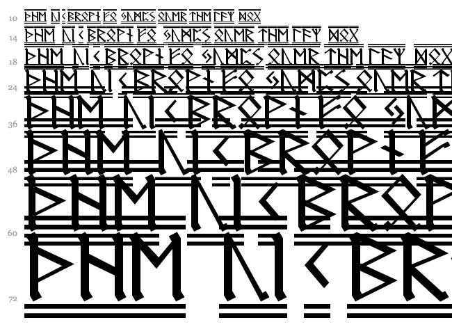 Germanic + Dwarf + AngloSaxon font waterfall