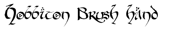 Hobbiton Brush hand font