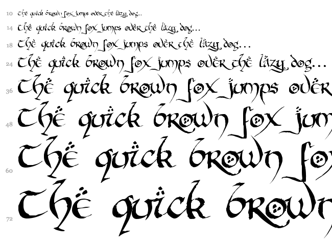 Hobbiton Brush hand font waterfall