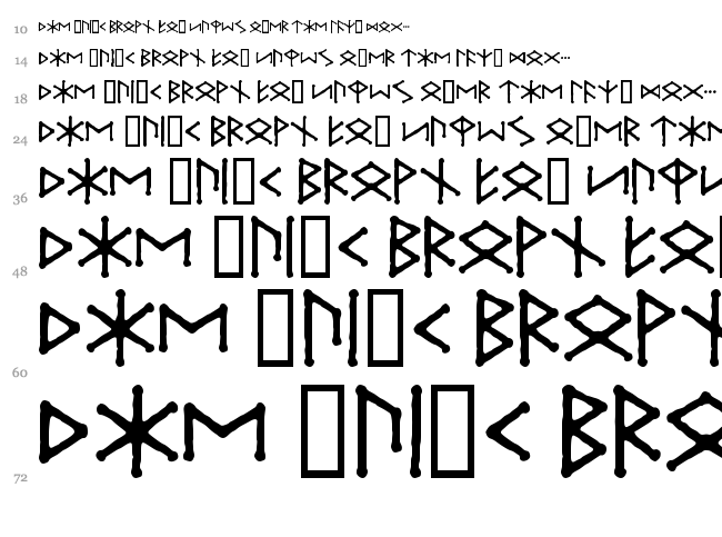 Ice Egg Futhark font waterfall
