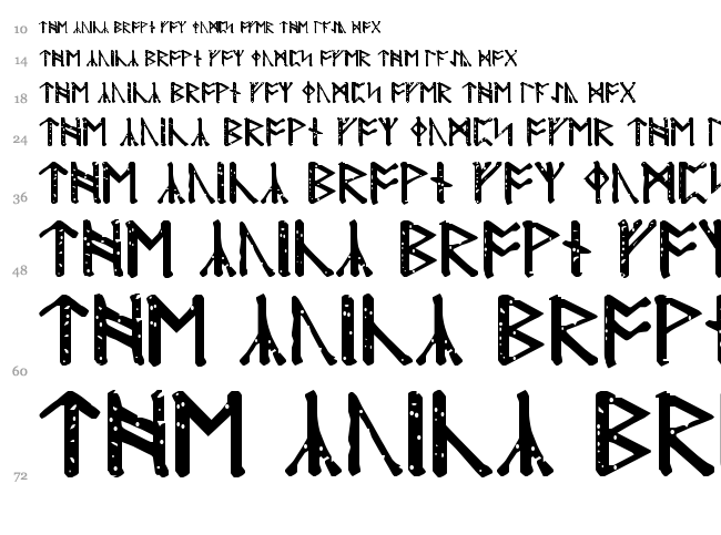 Modraniht Runic font waterfall
