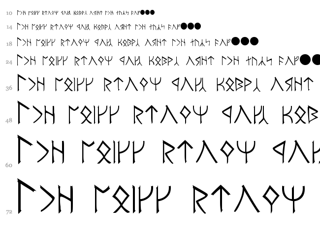 Moria font waterfall