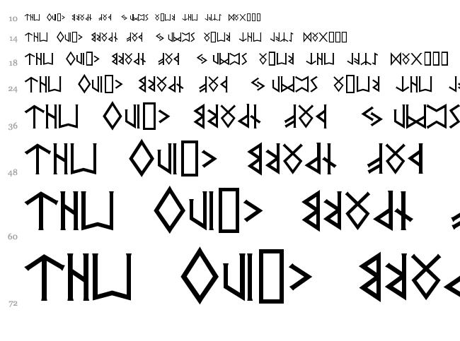 PR Runestones 2 font waterfall