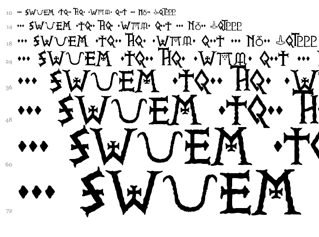 PR Viking font waterfall