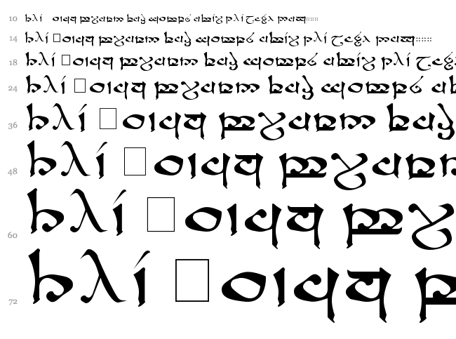RS Moroma font waterfall