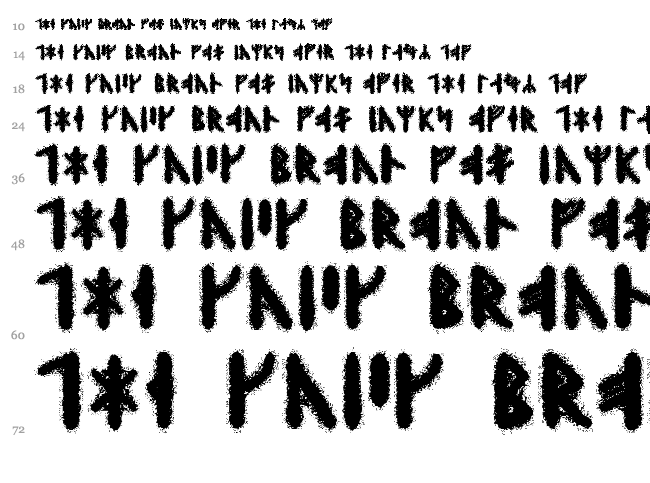 Skraeling Runic font waterfall