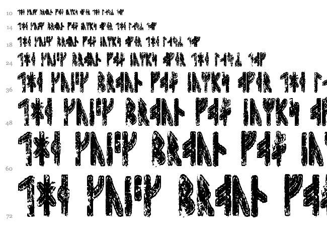 Sleipnir Runic font waterfall