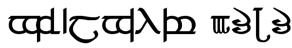 Tengwar 3+4+5 font preview