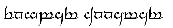 Tengwar Annatar font preview