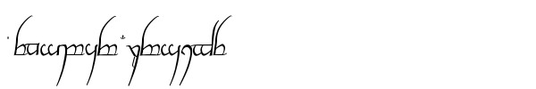 Tengwar Cursive font