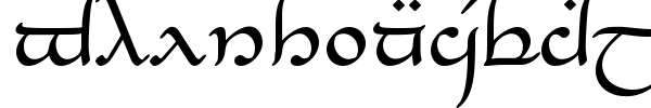 Tengwar Elesil font preview