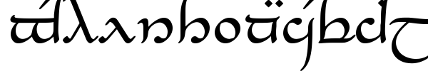 Tengwar Elesil font preview