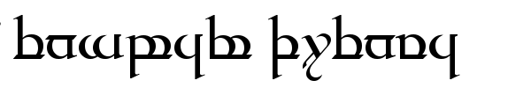 Tengwar Quenya font preview