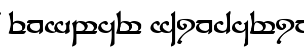 Tengwar Sindarin font preview