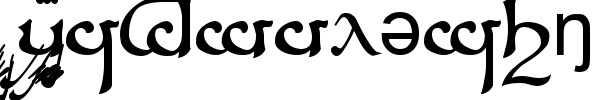 Tengwar Sindarin font preview