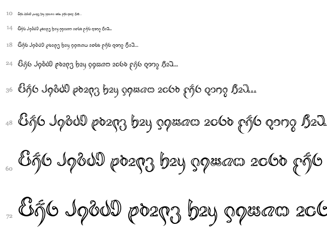 Thimfora 79 font waterfall