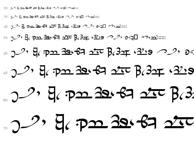 Tirion Sarati font waterfall