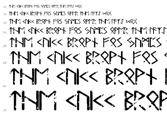 Tjelvar Runic font waterfall