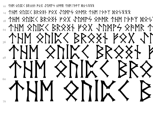 Vid's Norse font waterfall