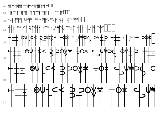 LR Talisman font waterfall