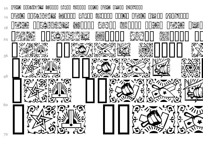 Masonic font waterfall