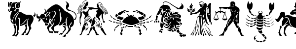 SL Zodiac Stencils font