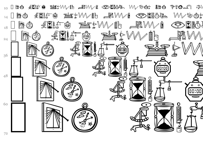 The Happy Medium font waterfall