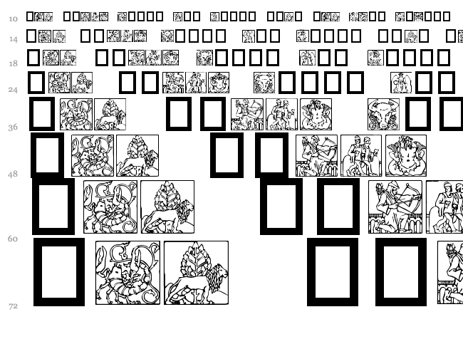 Zodiac 03 font waterfall