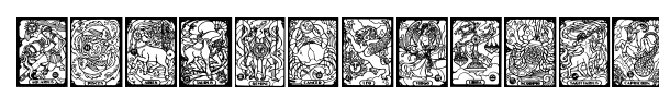 Zodiac font preview
