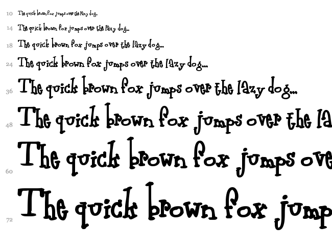 Zodiastic font waterfall