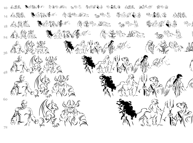 Fabulous font waterfall