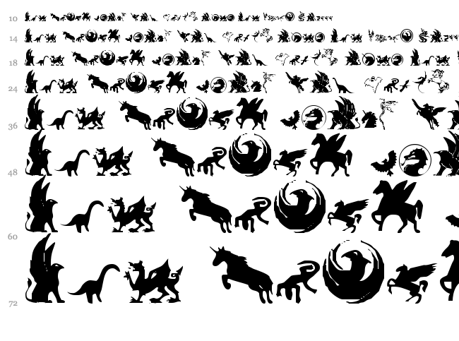 Fantastic Creatures font waterfall
