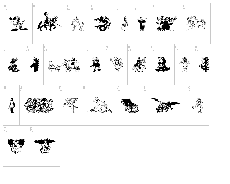 Fantasy CSP font map