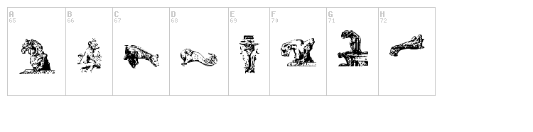Gargoyles font map