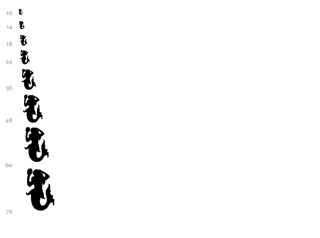 LP Myth font waterfall