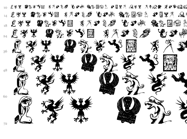 Mythologicals One font waterfall