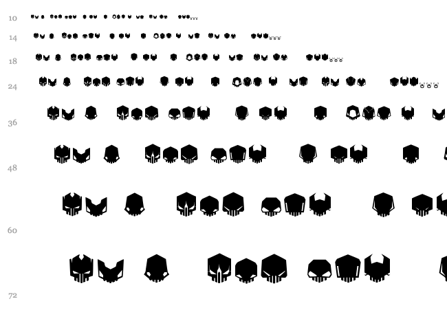 Dead Head font waterfall