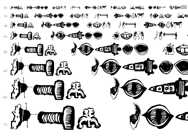 Monster Masher font waterfall